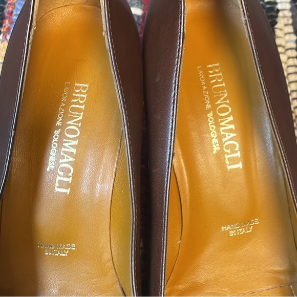 Bruno Magli | Size 9.5 | Block Heels | Cognac Brown | Leather | Authenticated - Picture 5 of 11